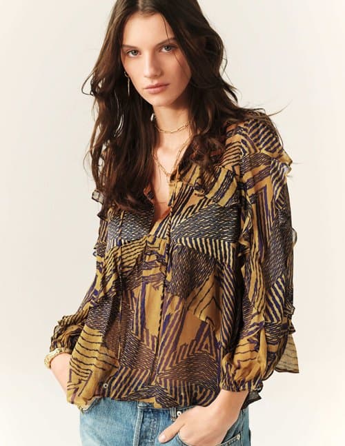 ba&sh angela blouse - ocre