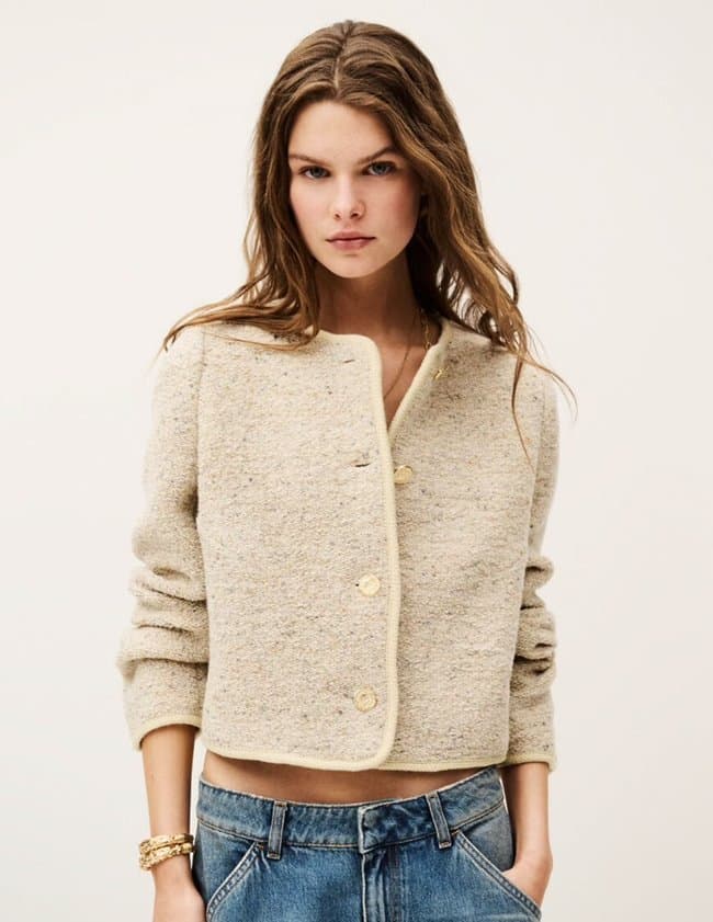 ba&sh deredith jacket - ecru