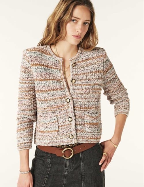 ba&sh guspa cardigan - beige