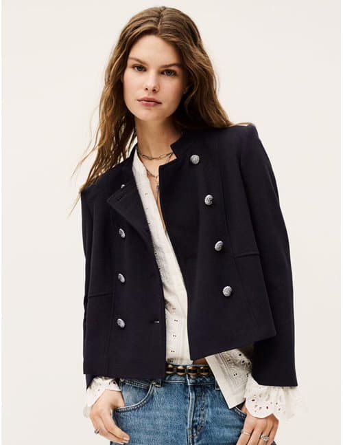 ba&sh misly jacket - night blue