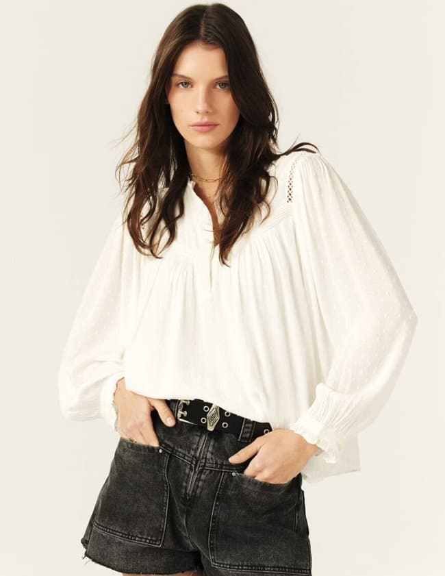 ba&sh pintor top - ecru