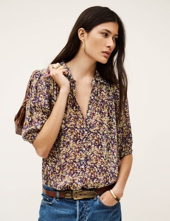 ba&sh lark shirt - violet
