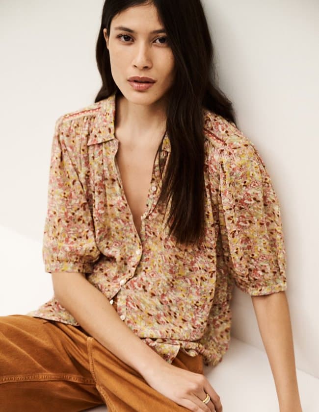 ba&sh lark shirt - rose