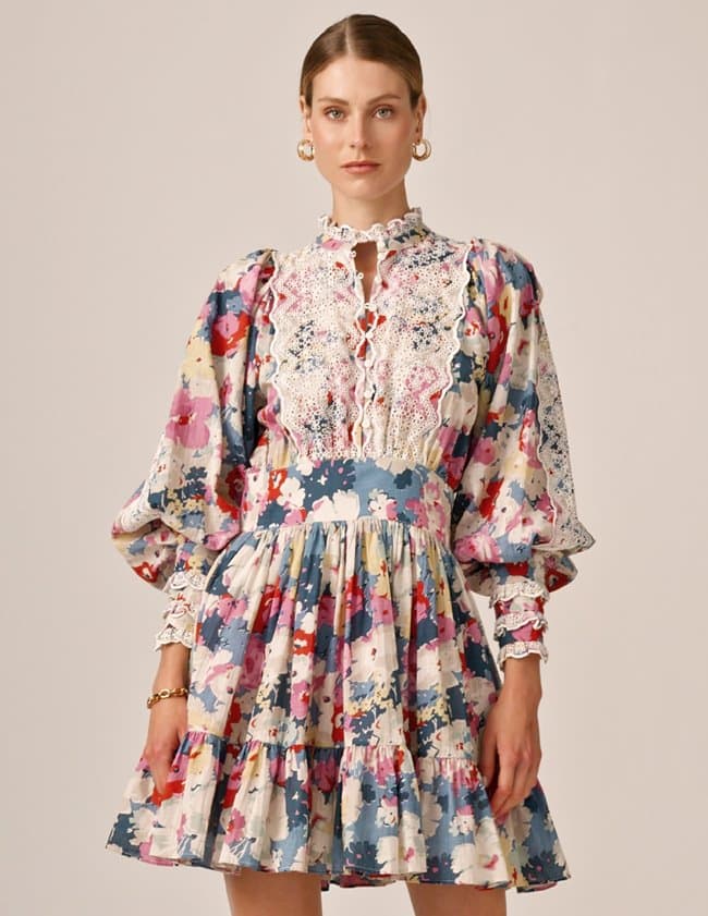 byTiMo cotton slub mini dress - pastel side