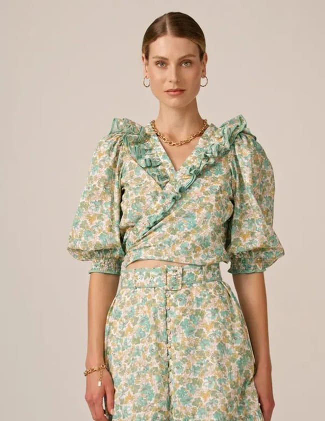 byTiMo cotton party top - anemone back