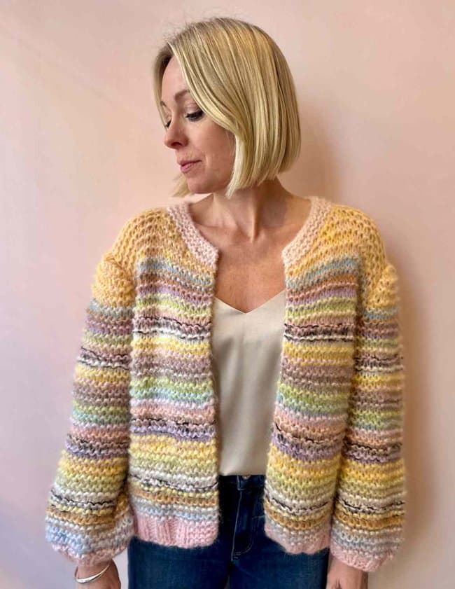 Dawn X Dare gabi multi cardigan - pastel detail