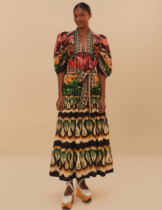 Farm Rio coconut tree flow dress - multi