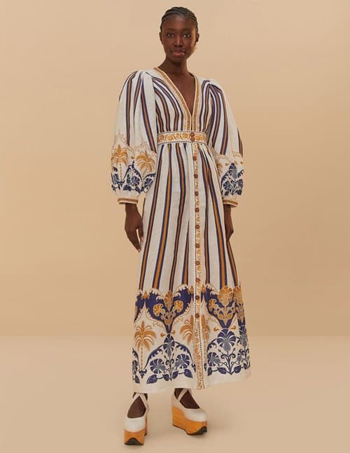 Farm Rio pineapple deco maxi dress - multi