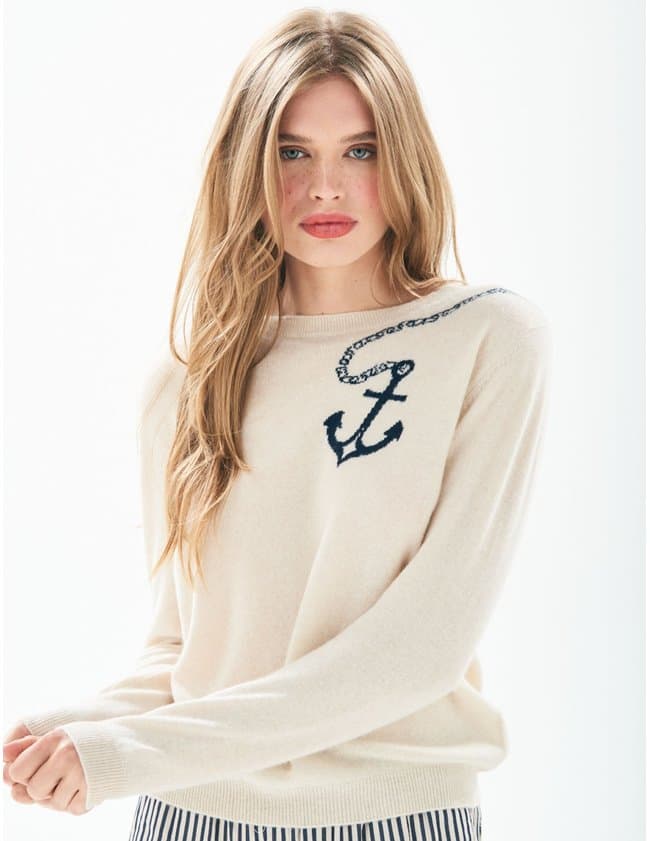 Jumper 1234 anchor crew - oatmeal