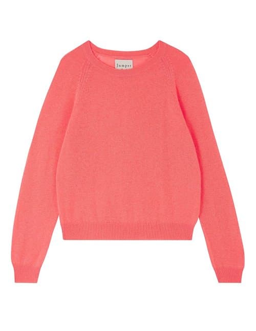 Jumper 1234 crop crew jumper - cerise