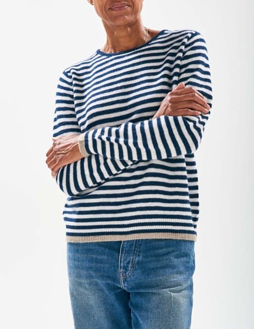 Jumper 1234 tipped stripe jumper - navy