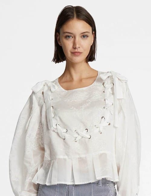 Munthe freni top - white