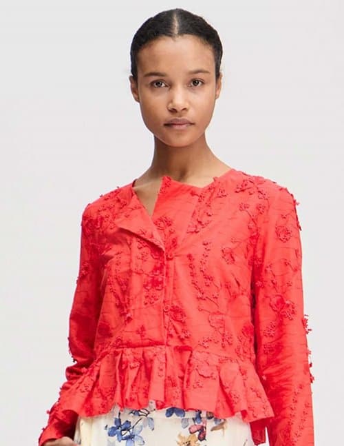 Munthe fridoline blouse - red