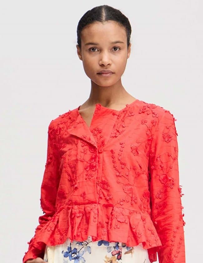 Munthe fridoline blouse - red