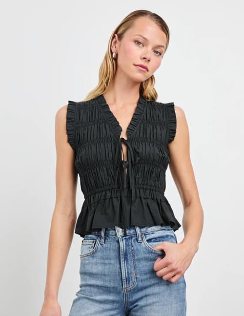 Rails martine top - black