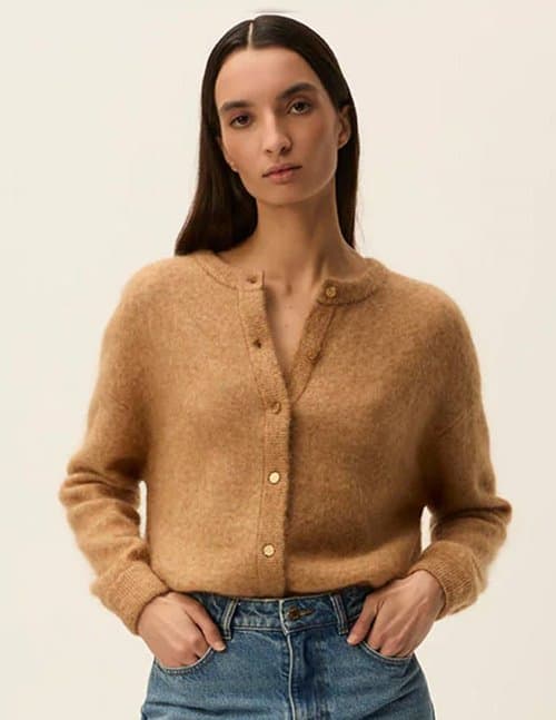 Des Petits Hauts doby cardigan - tabac