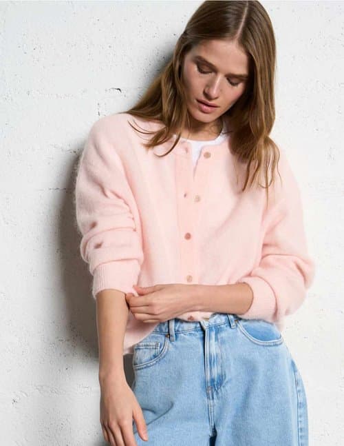 Des Petits Hauts doby cardigan - powder