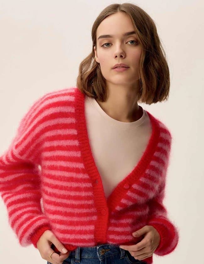 Des Petits Hauts alvaro cardigan - bubblegum
