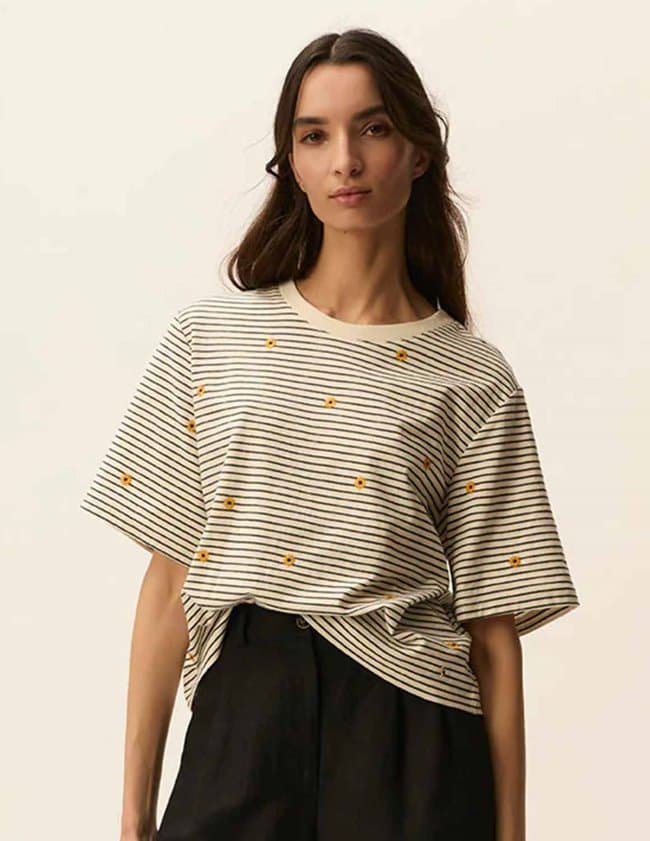 Des Petits Hauts josef tee - navy stripe