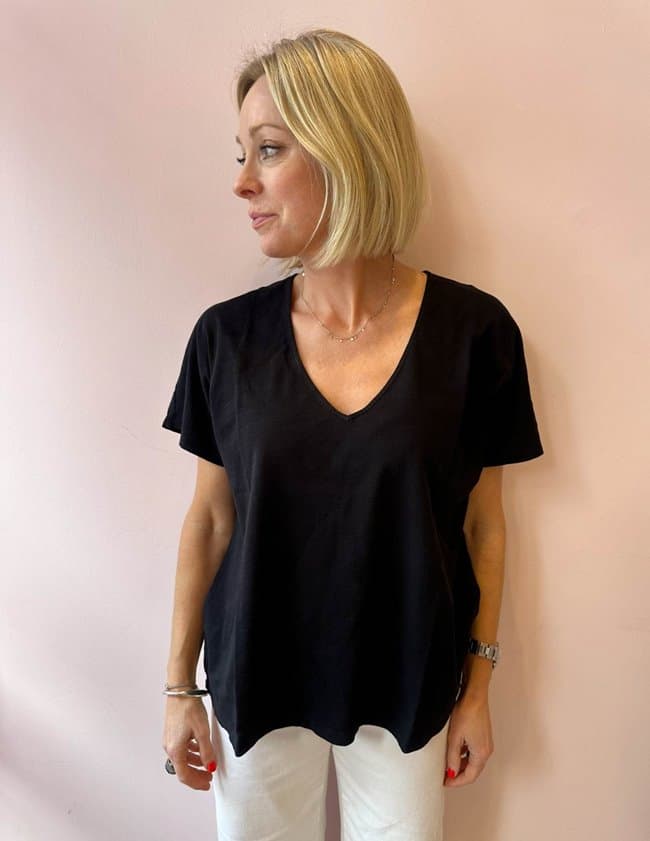 Des Petits Hauts zaeline tee - black