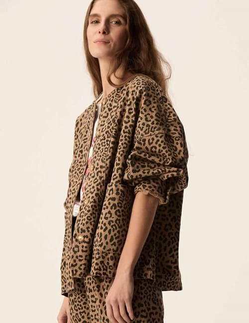 Des Petits Hauts sagesse jacket - leopard print