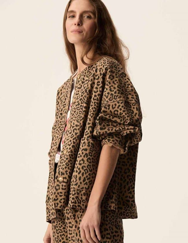 Des Petits Hauts sagesse jacket - leopard print