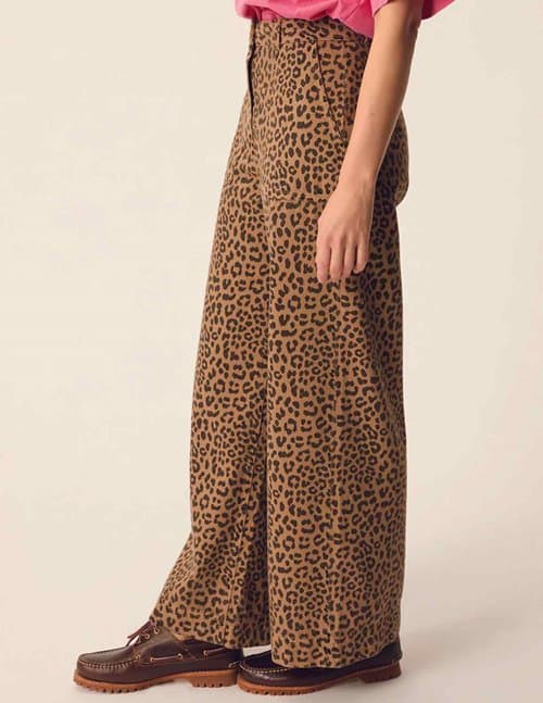 Des Petits Hauts saga trousers - leopard print