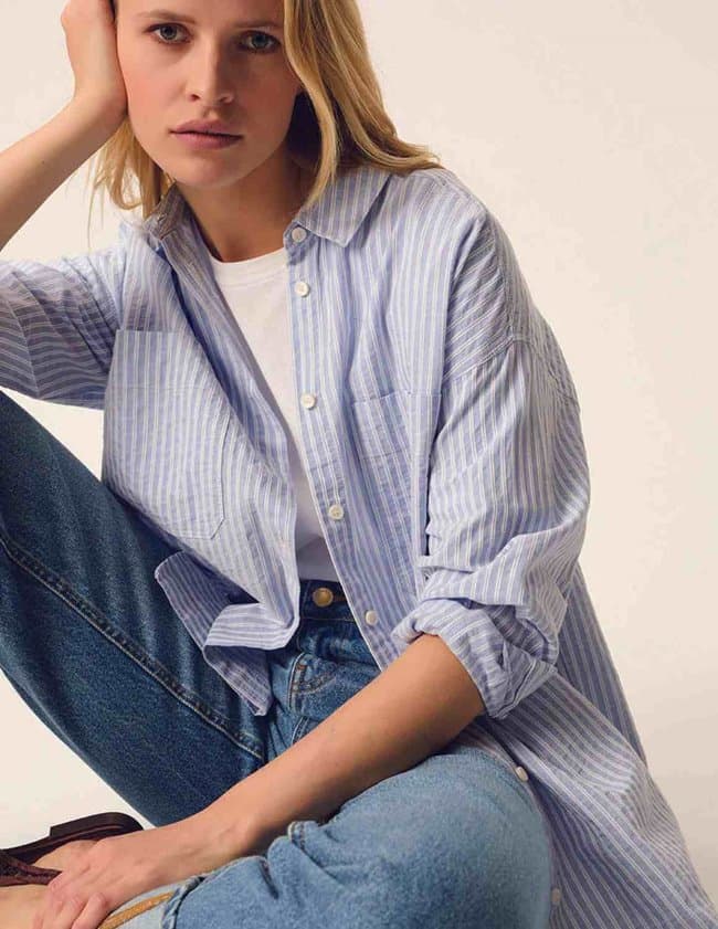 Des Petits Hauts vilmette shirt - blue model