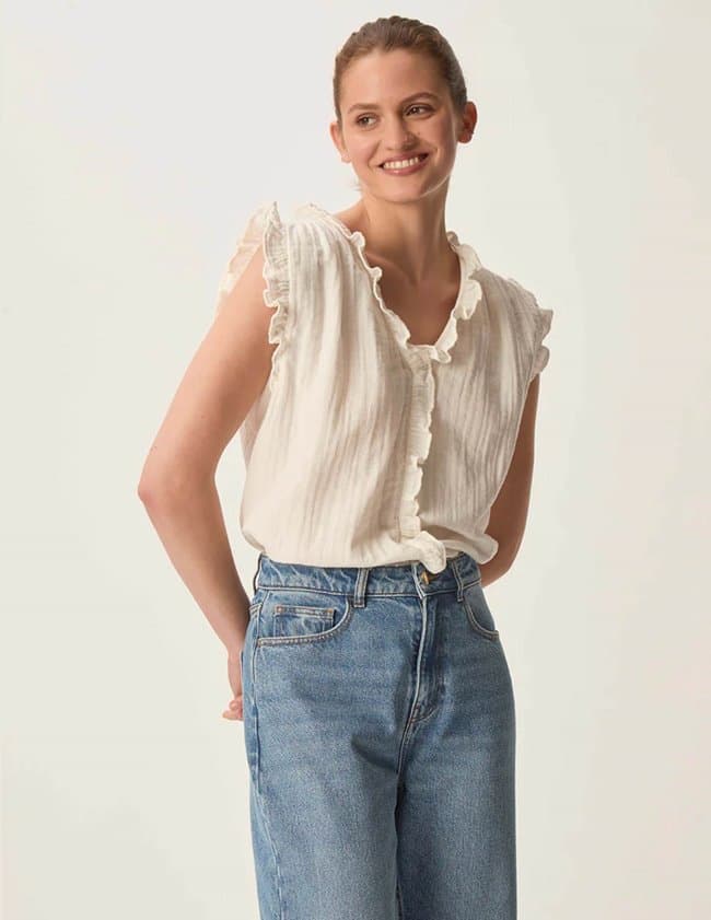 Des Petits Hauts soprano top - ecru