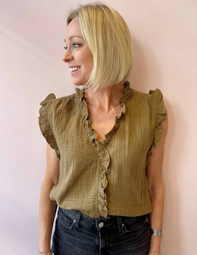 Des Petits Hauts soprano top - olive