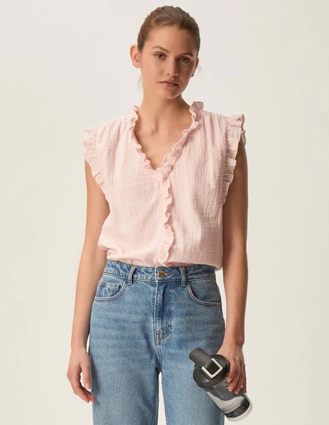 Des Petits Hauts soprano top - pale pink