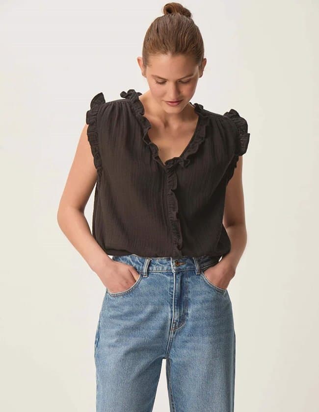 Des Petits Hauts soprano top - black