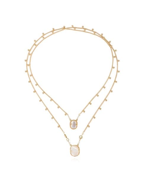 Gas Bijoux scapulaire necklace - pearl