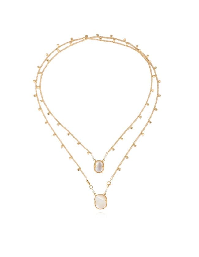 Gas Bijoux scapulaire necklace - pearl