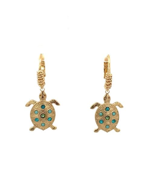 Gas Bijoux tao turtle earrings - green