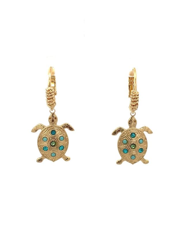 Gas Bijoux tao turtle earrings - green