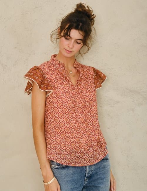 M.A.B.E APPAREL dana top - red