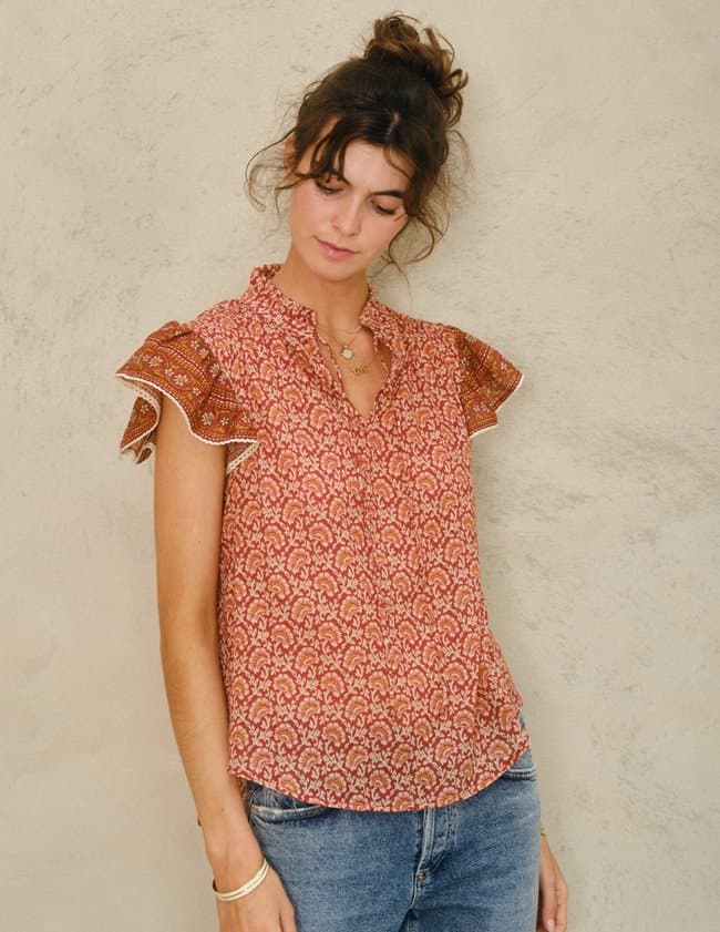 M.A.B.E APPAREL dana top - red