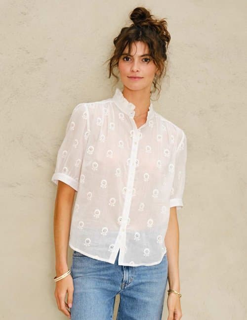 M.A.B.E APPAREL frani top - white