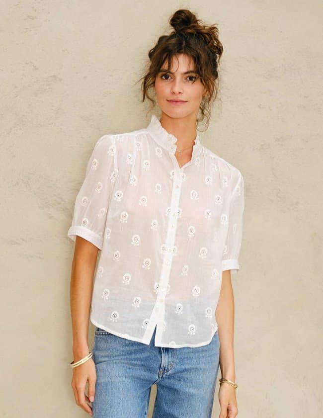 M.A.B.E APPAREL frani top - white