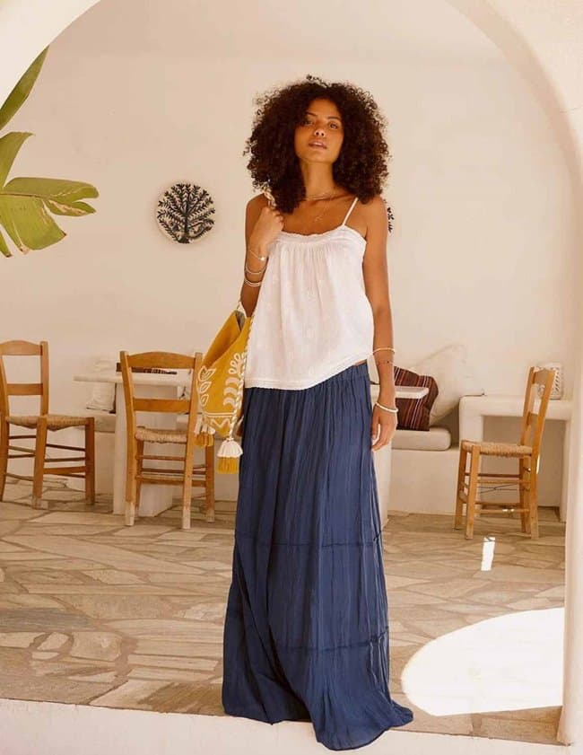 M.A.B.E APPAREL kora skirt - indigo