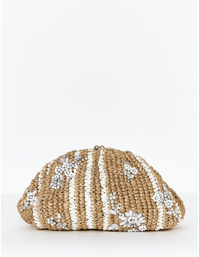 M.A.B.E APPAREL alora clutch - natural