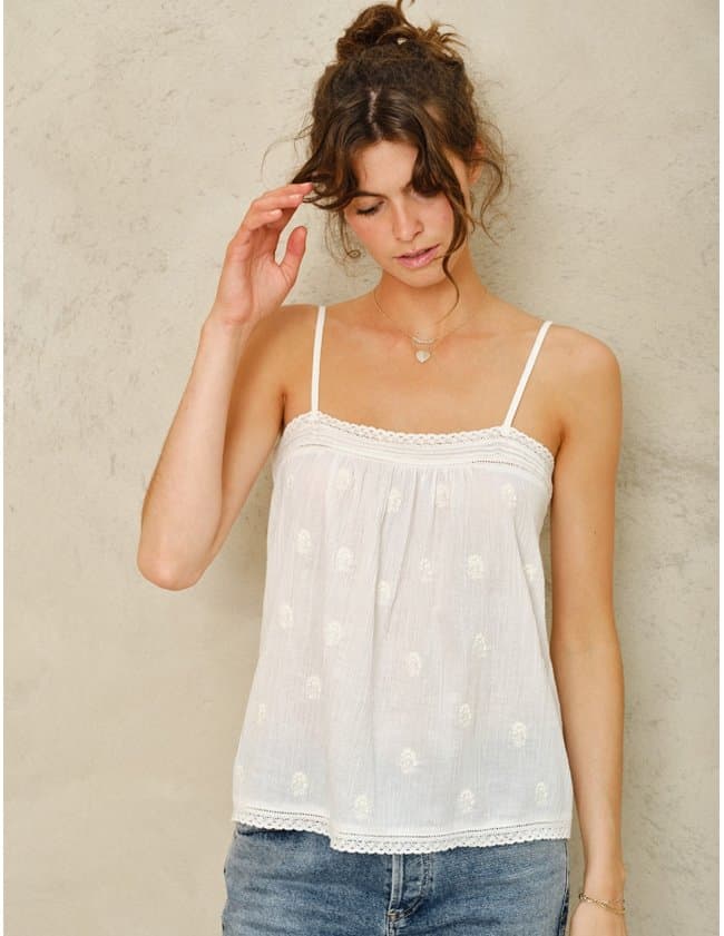 M.A.B.E APPAREL livie cami - white