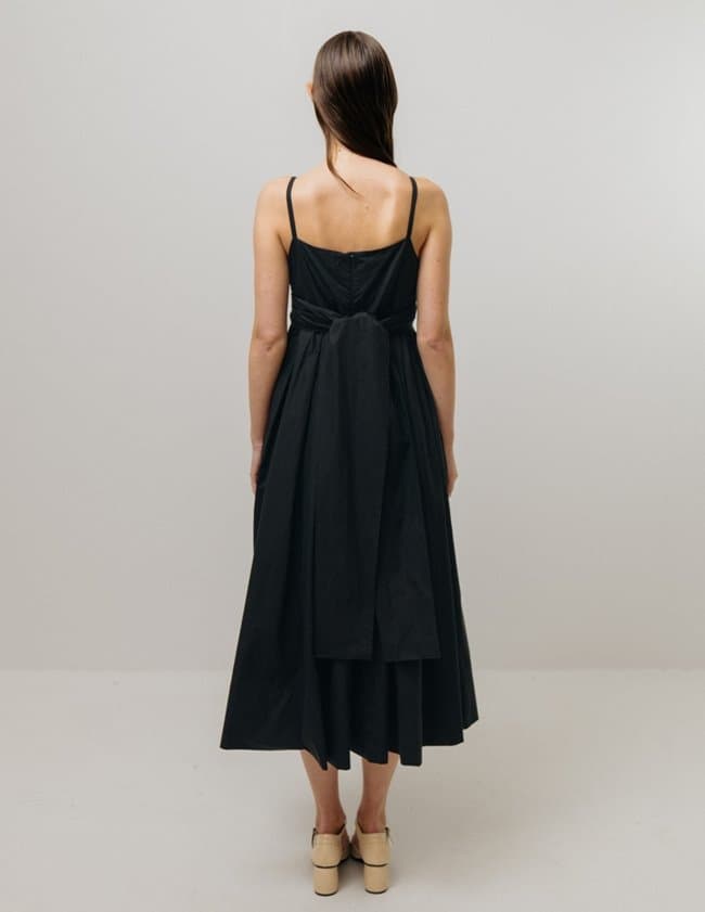 Emin & Paul tie front dress - black side