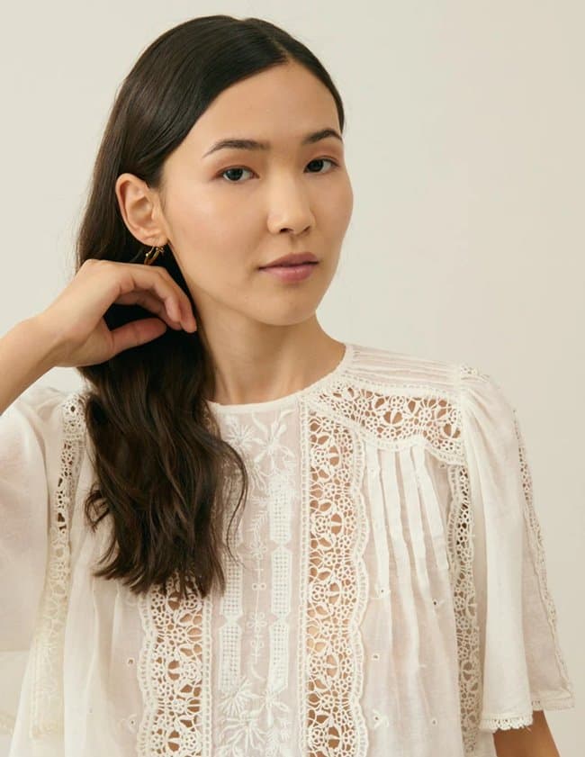 Louise Misha ingrid blouse - off white