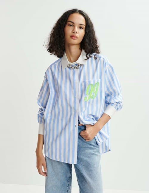 Essentiel Antwerp halibut shirt - blue