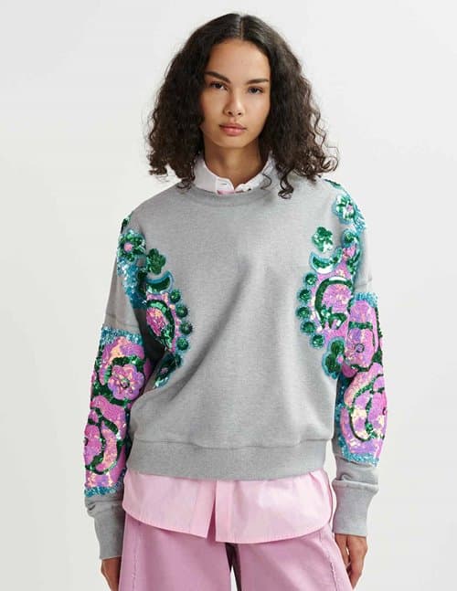Essentiel Antwerp hecrazy sweatshirt - grey