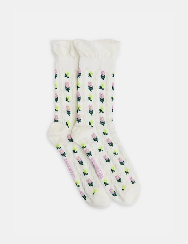 Essentiel Antwerp hafter frilly socks - white