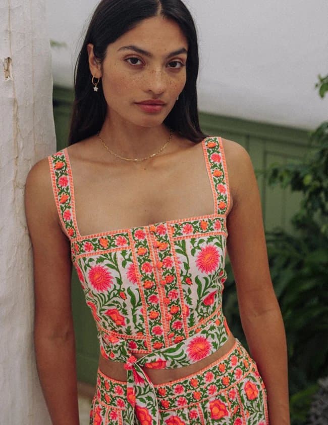 Pink City Prints lucia top - neon