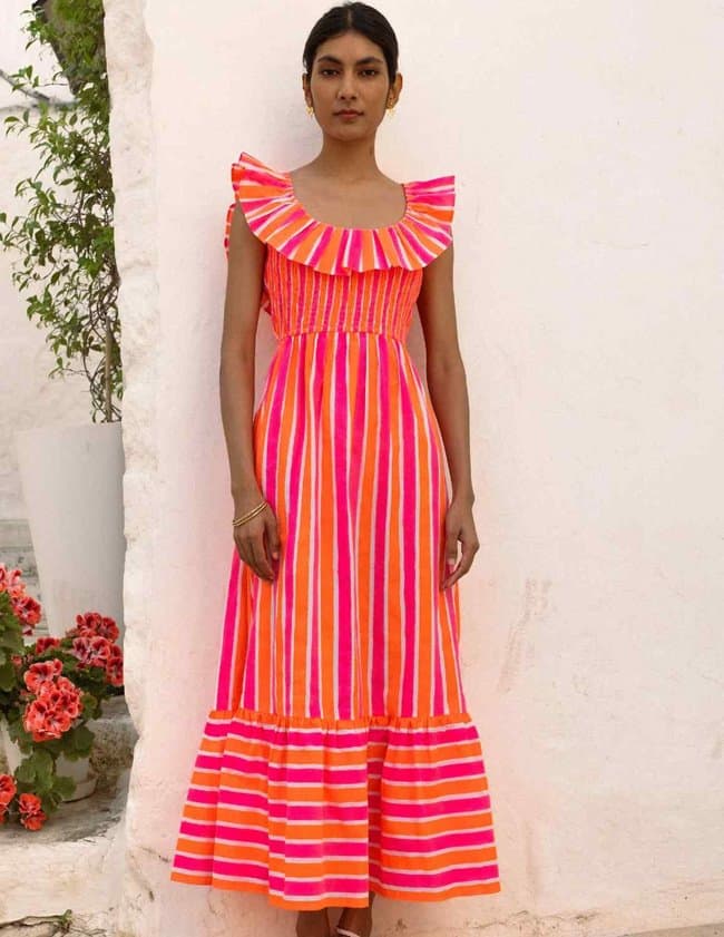 Pink City Prints susie dress - neon sunset
